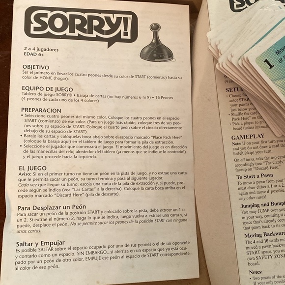 Parker Brothers Family Board Game Sorry - Picture 4 of 7